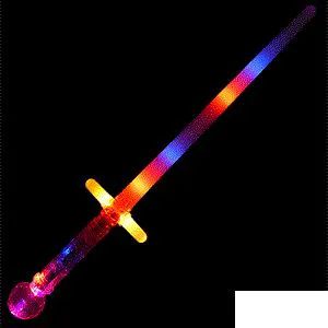 48 Pieces Flashing Cross Hilt Swords W/globe - Light Up Toys