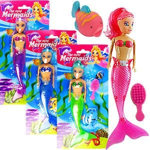 72 Pieces 3 Piece Mini Mermaid Doll Play Sets - Dolls