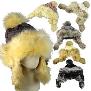 12 Pieces Faux Fur And Knit Hats. - Fashion Winter Hats