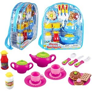 12 Pieces 17 Piece Picnic Backpack Sets - Toy Sets