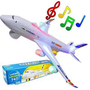 12 Pieces BumP-N-Go Luxury Airlines 747 Jet W Sound - Cars, Planes, Trains & Bikes