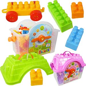 6 Pieces 76 Piece Interlocking Block Sets. - Novelty Toys