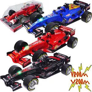 12 Pieces Friction Powered Jumbo Indy Racers W/ Lights & Sound - Cars, Planes, Trains & Bikes