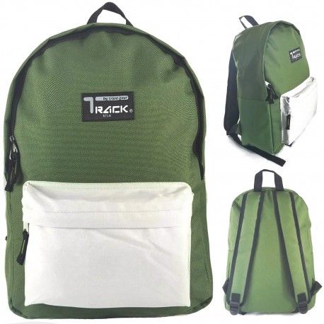 24 Pieces of 16.5" Track Backpacks In Olive Green Color