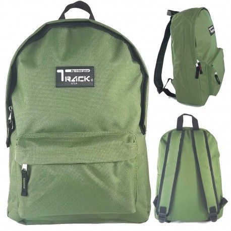 24 Pieces of 16.5" Track Backpacks In Olive Green Color