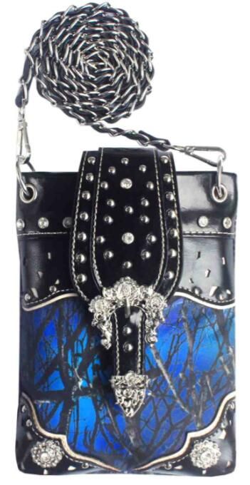 6 Pieces Rhinestone Buckle Camo Mini Sling Royal Blue - Leather Purses and  Handbags - at - alltimetrading.com