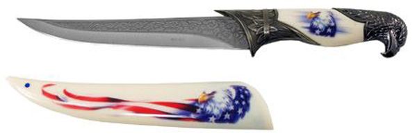 12 Pieces of 8" Eagle Knife - White