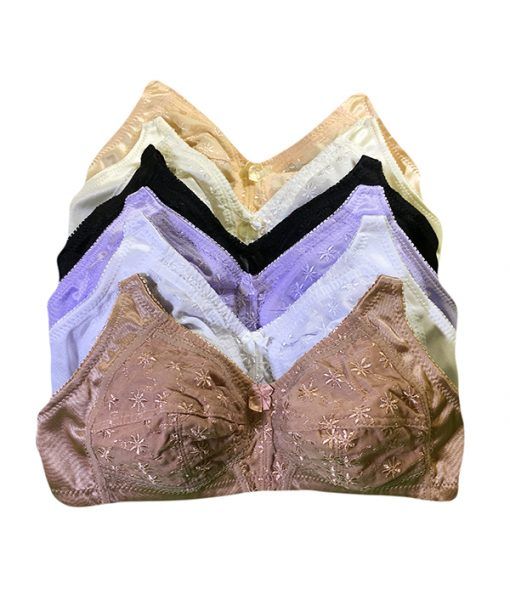 36 Wholesale Lacey Ladys Wireless, No Pad Mama Bra Assorted Color