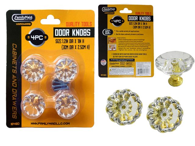 24 Pieces of 4 Piece Door And Cabinet Handle Knobs Screws Included