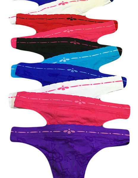 36 Pieces Kali & Wins Ladys Seamless Thong One Size Fits Most