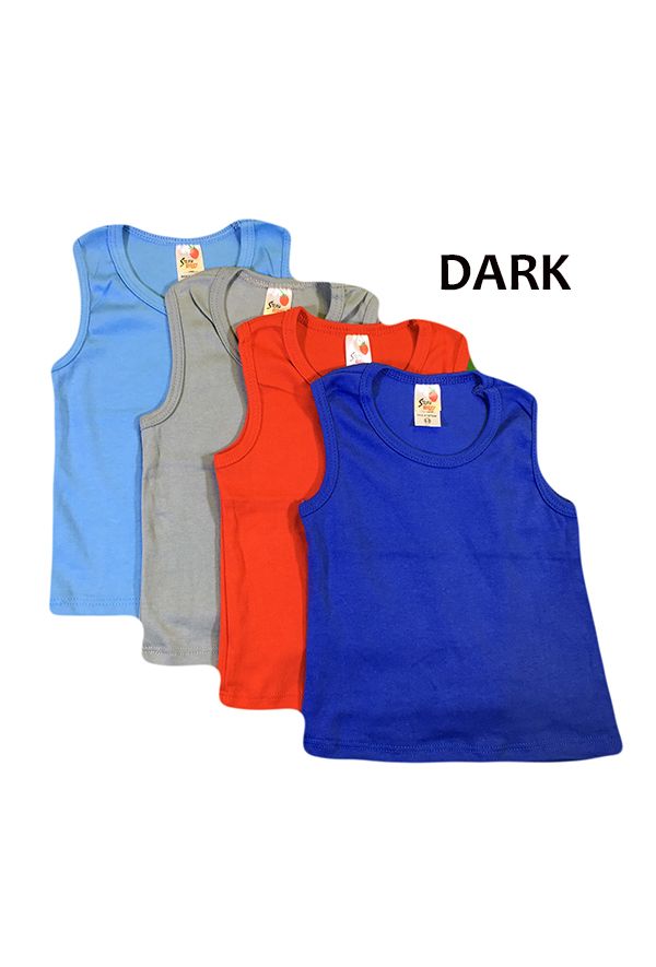 36 Pieces of Strawberry Boys Infant Tank Top In Dark Colors