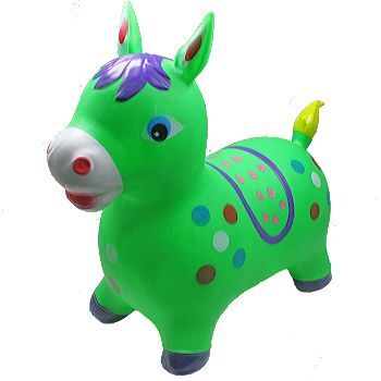12 Pieces of Inflatable Jumping Green Horse