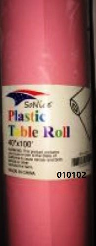 12 Wholesale Plastic Table Roll In Light Pink 40x100