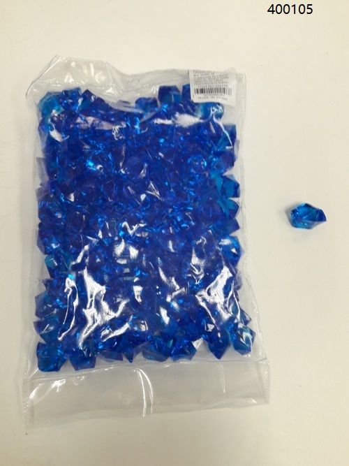 36 Pieces of Plastic Decoration Stones In Royal Blue