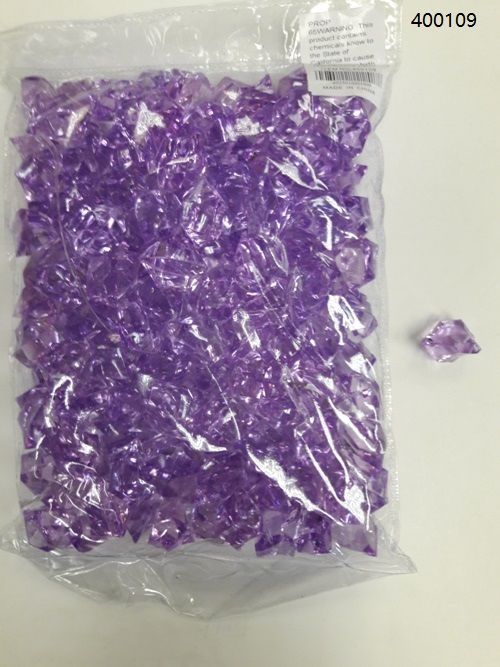 36 Pieces of Plastic Decoration Stones In Light Purple