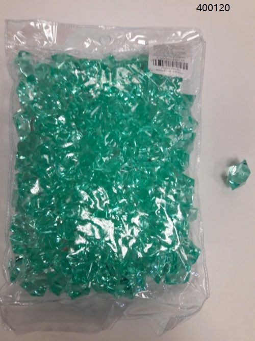 36 Pieces of Plastic Decoration Stones In Mint Green