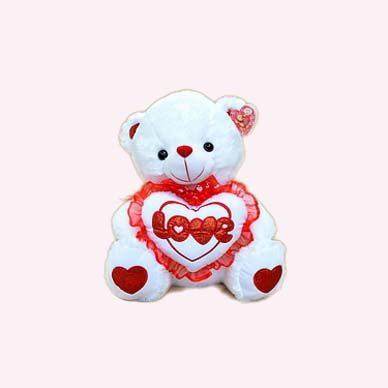 24 Pieces of 15 in White Musical Bear