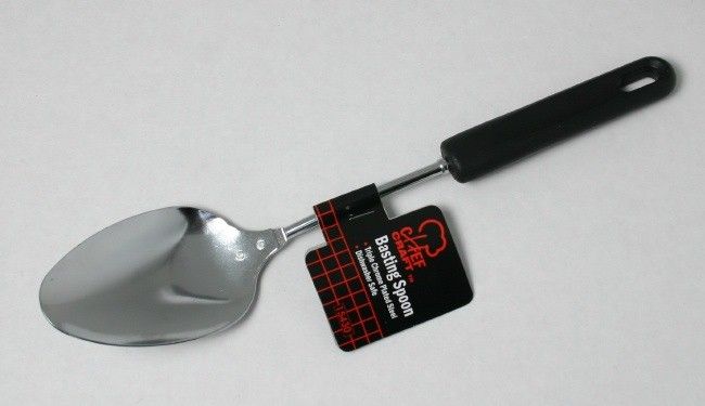 144 Wholesale Basting Spoon Promo Ss Black