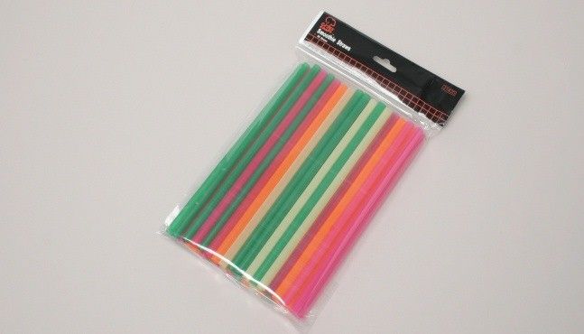 48 Pieces of Smoothie Straws - Neon 50 pc