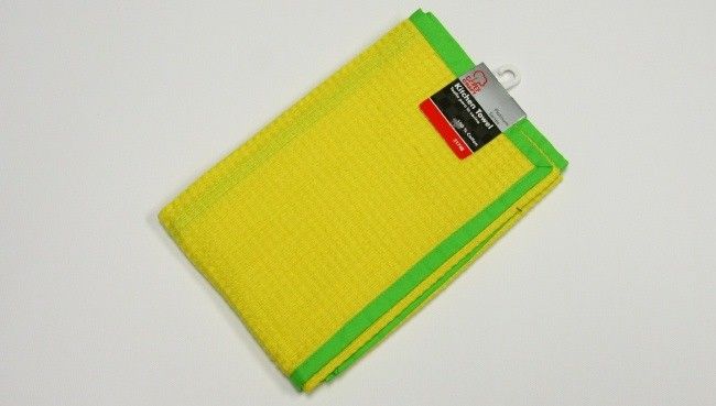 72 Pieces of Kitchen Towel - Yellow W/green