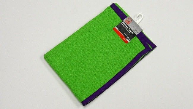 72 Pieces of Kitchen Towel - Green W/purple