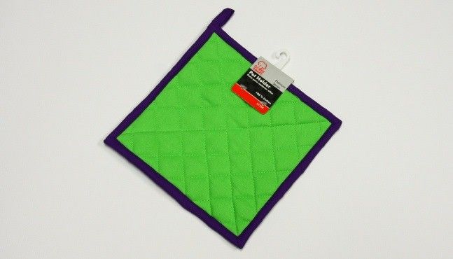 72 Pieces of Pot Holder - Green W/purple