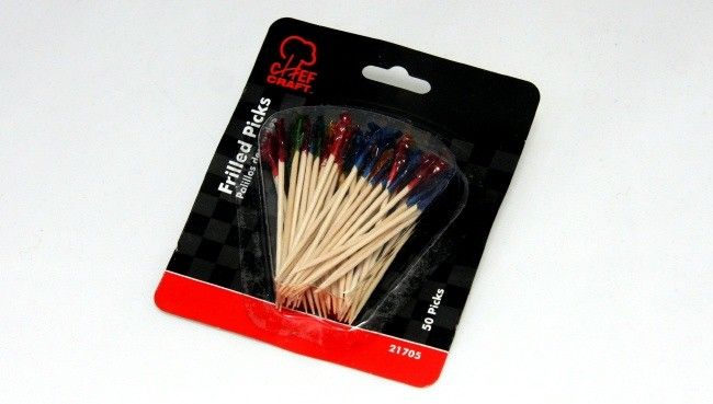 144 Pieces of Frilled Picks -  Birch, 50pc.