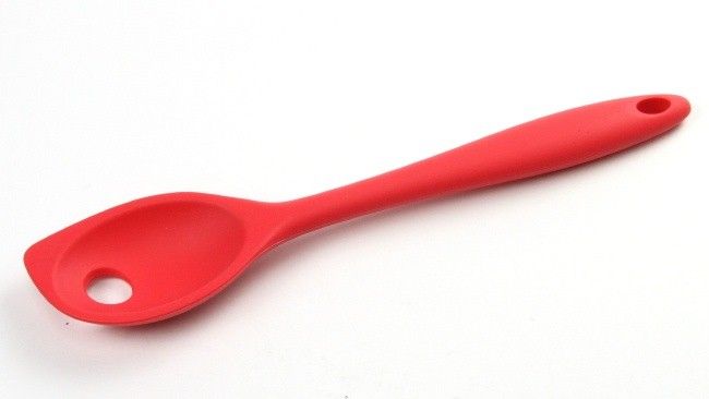24 Wholesale Silicone Mixing Spoon - Red - at 