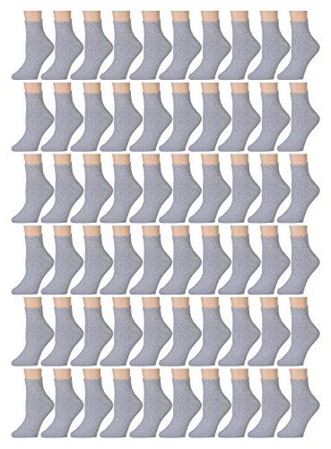 180 Pairs Yacht & Smith Kids Cotton Quarter Ankle Socks In Gray Size 4-6 - Boys Ankle Sock