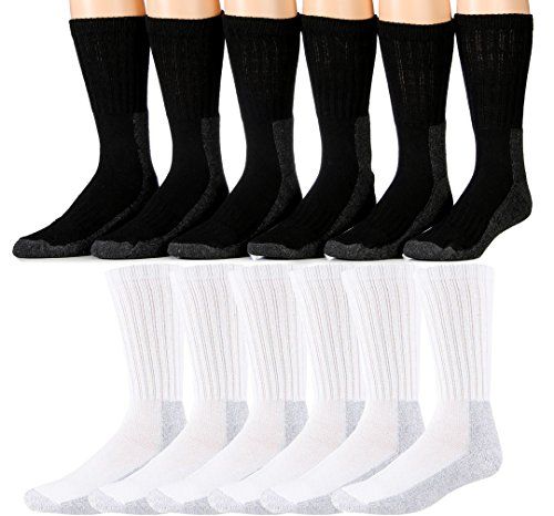 18 Pairs Yacht & Smith Mens Steel Toe Socks, Thick Boot Sock, Size 10-13 - Mens Thermal Sock