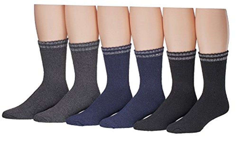 6 Pairs of Yacht & Smith Mens Cotton Thermal Boot Socks
