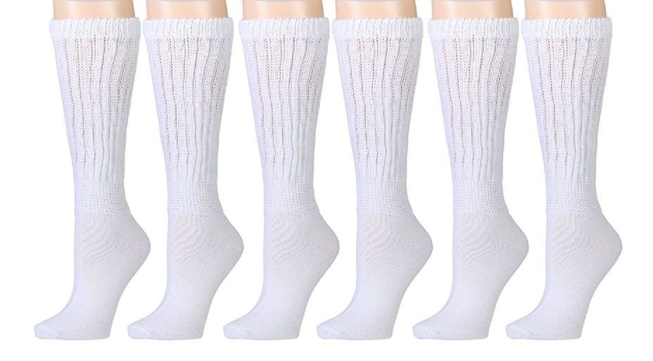 6 Wholesale Yacht & Smith Women's White Heavy Slouch Socks Size 9-11 ...