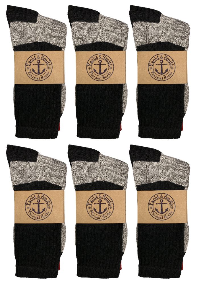 12 pairs of Yacht & Smith Womens Cotton Thermal Crew Socks , Warm Winter Boot Socks 9-11