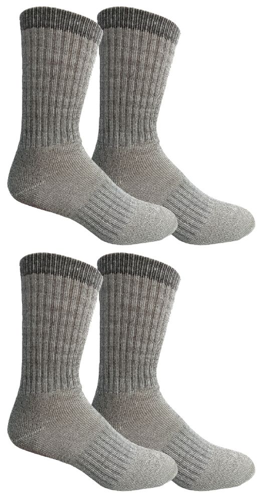 4 Pairs of Yacht & Smith Mens Terry Lined Merino Wool Thermal Boot Socks