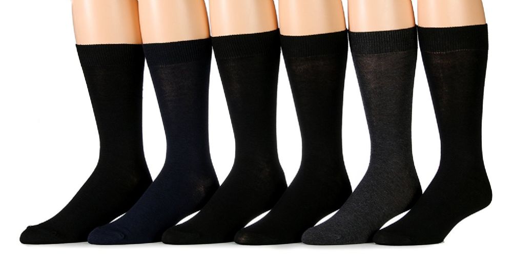6 Pairs of Yacht & Smith Men's Cotton Dress Socks