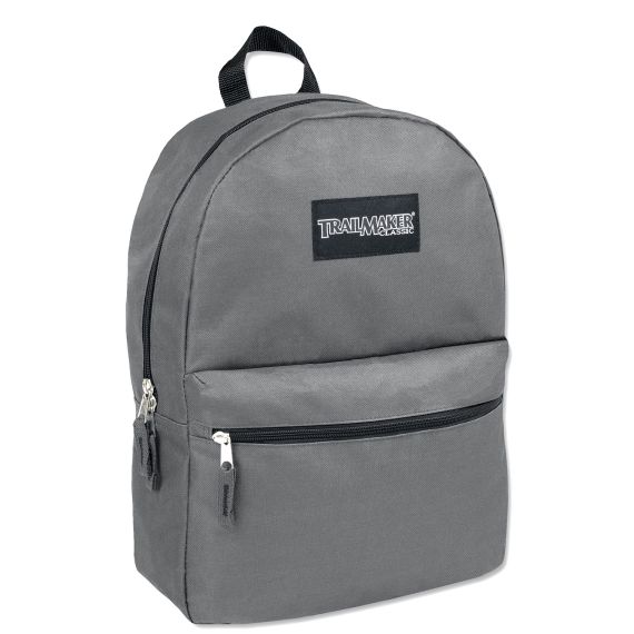 24 Wholesale Trailmaker 17 Inch Backpack - Gray