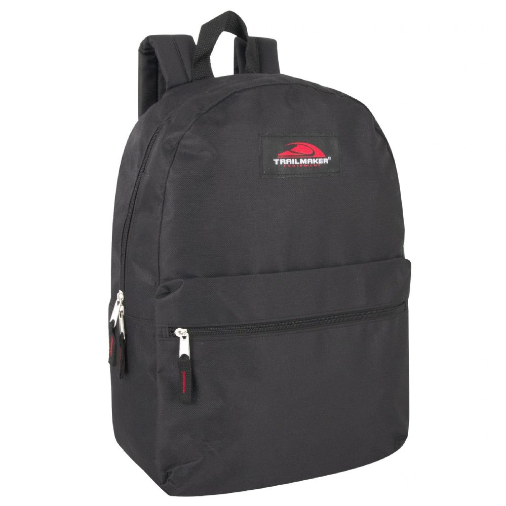 24 Wholesale Classic 17 Inch Backpack - Black