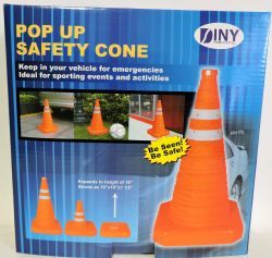24 Pieces of Pop Up 16 Inch Safety Cone Emergency Sporting Events And Kids Activities