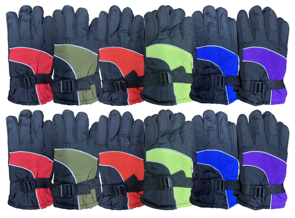 12 Pairs of Yacht & Smith Kids Thermal Sport Winter Warm Ski Gloves
