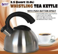 12 Pieces of Whistling Tea Kettle 2.5quart 2.6l Polished Stainless Steel
