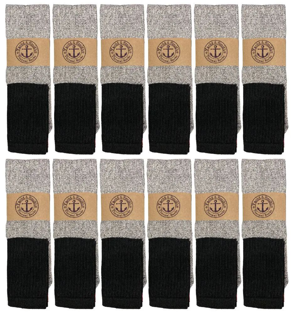 120 Wholesale Yacht & Smith Men's Winter Thermal Tube Socks Size 10-13 - at  