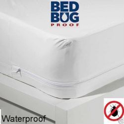 24 Wholesale Zippered Fabric Mattress Cover, Protects Against Bed Bugs Full Size