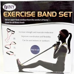 12 Pieces of Fitness Exercise Band Set With Storage Bag