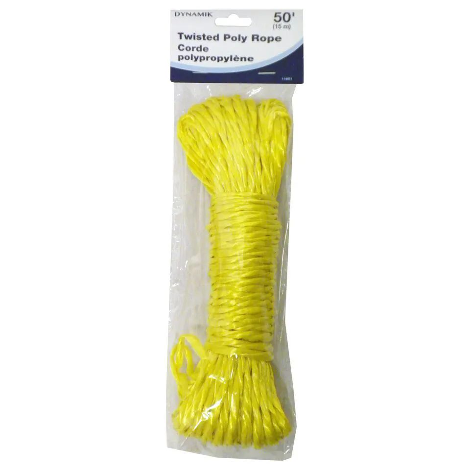 72 Pieces of 1/4"x50' Twisted Poly Rope