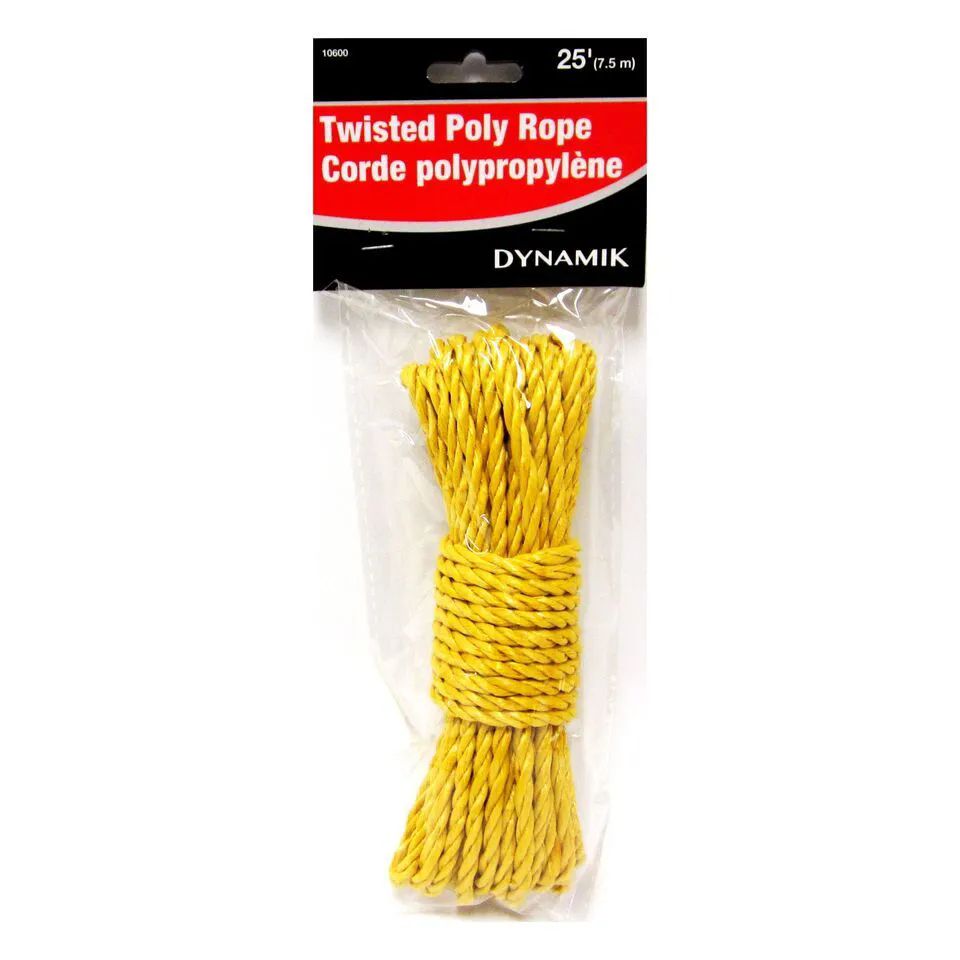 72 Pieces of 1/4"x25' Twisted Poly Rope