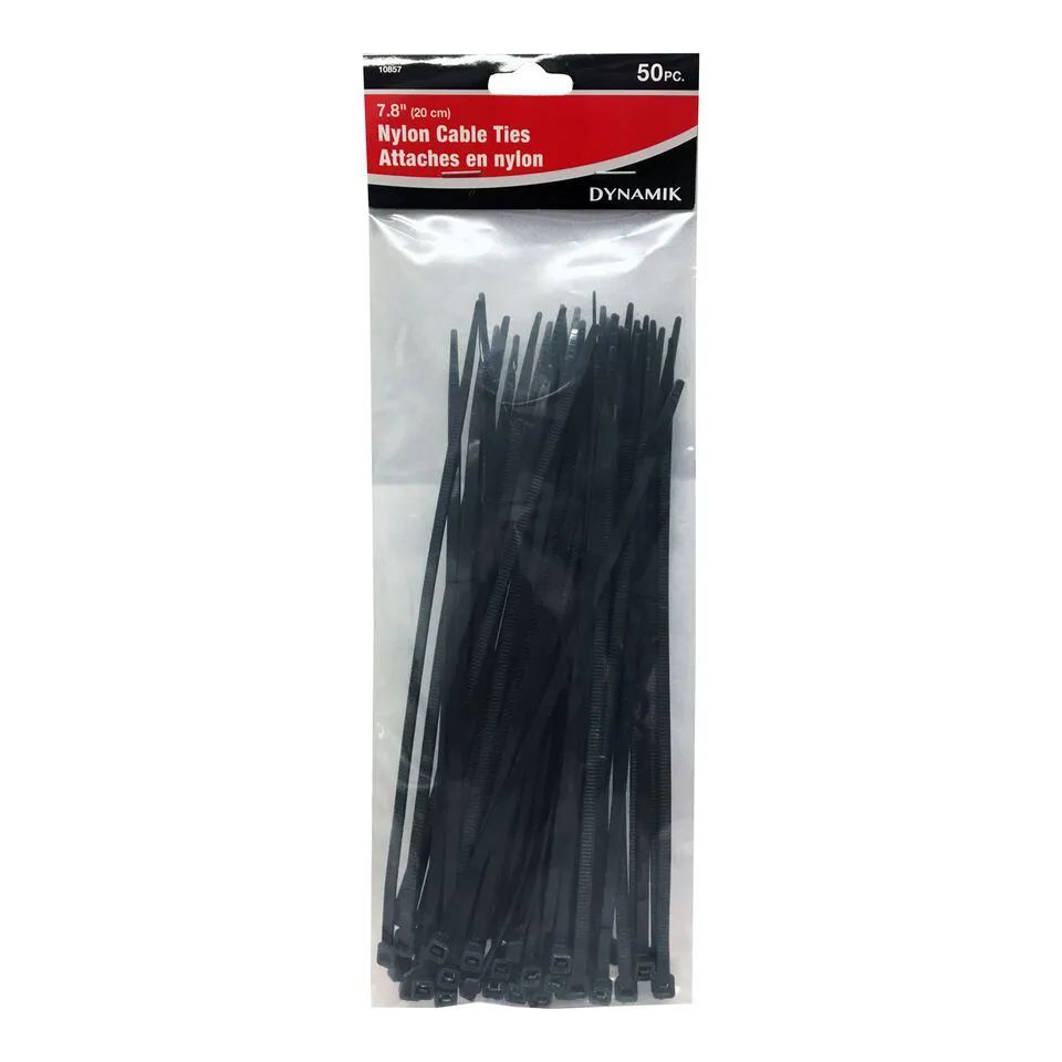144 Pieces of 50 Pack Black Nylon Cable Ties