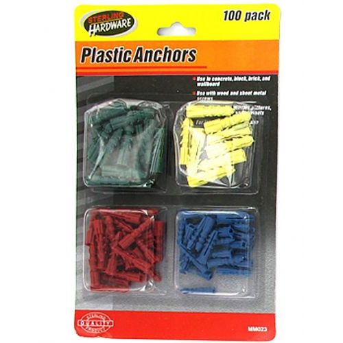 72 Pieces Plastic Anchors - Hardware Miscellaneous