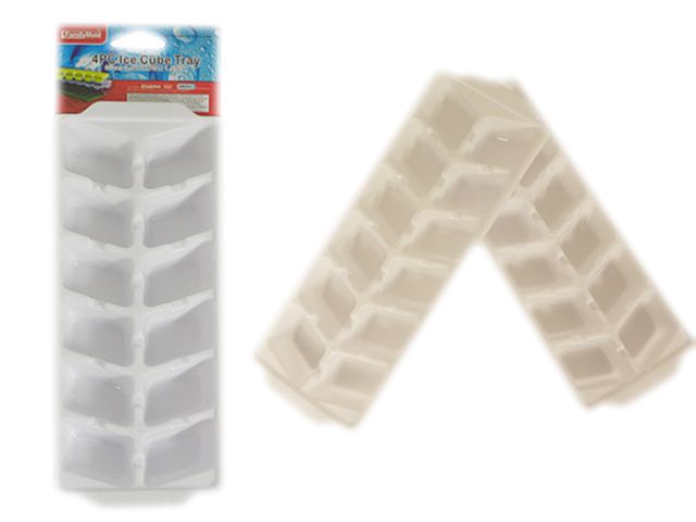 48 Pieces of 4pc White Ice Cube Trays