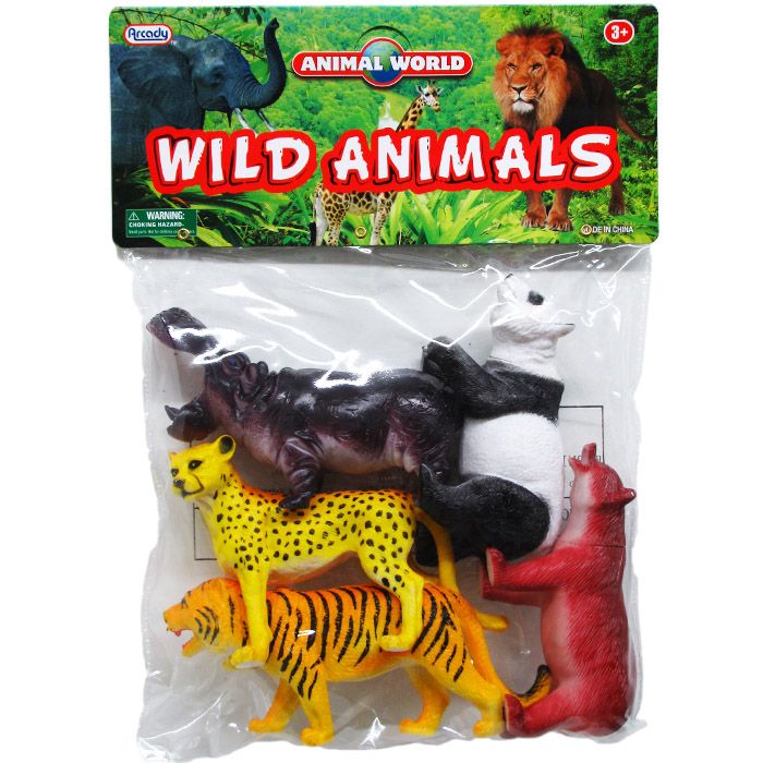 24 Wholesale Five Piece Wild Animals