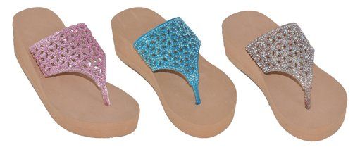 Wholesale Footwear Assorted Color Sandal With Wedge